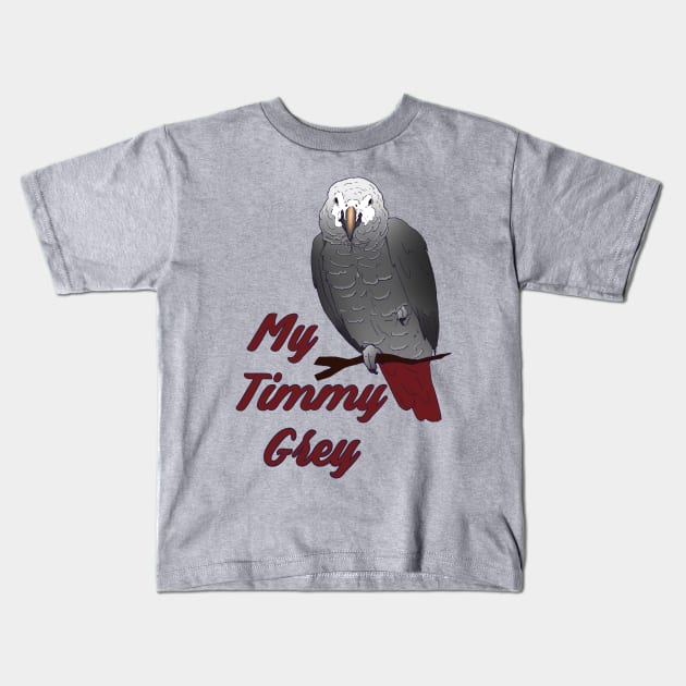 Timneh African Grey Parrot Timmy Kids T-Shirt by Einstein Parrot